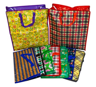 Einkaufstasche mit Reissverschluss 40x50x18cm ass 1 Farbe pro IK
