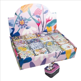 Dose Metall Blumen 5.5x3.5x2.3cm ass im Display