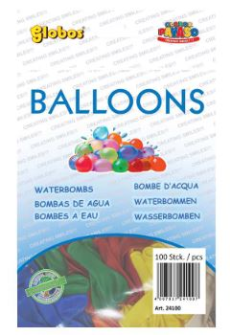 Wasserbomben 100Stck. aus Naturkautschuklatex im Beutel