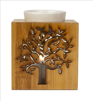 Duftlampe mit Holzgestell Lebensbaum 11x9.5cm