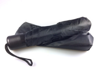 Taschenregenschirm faltbar schwarz Durchmesser 106cm