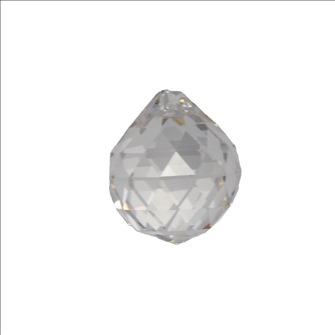 Kristallglas Kugel 30mm Dreieck Facetten Bleikristall 30%