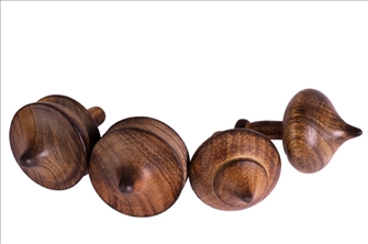 Kreisel 4x4x6cm Holz Mangoholz ass zufällig gemischt INDIEN