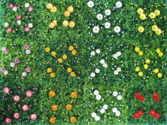 Rasenfliese mit Blumen 25x25cm 12ass (Aktion, Preis alt: 3.50 CHF)