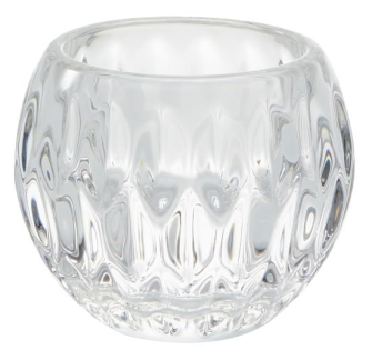 Windlicht Glas Kugelform mit Struktur 8cm