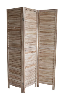 Paravent natur Holz 120x170cm