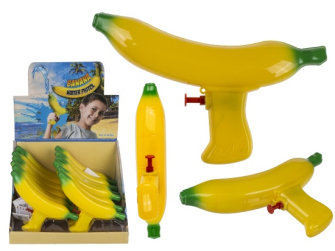 Wasserpistole Banane 19cm Kunststoff 12 im Display