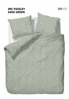 Bettgarnitur Paisley gr&#252;n 200x210cm + 65x65cm (2) 60% Cotton 40% Polyester