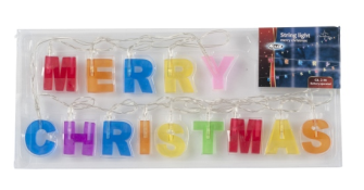 Lichterkette LED 2m Merry Christmas
