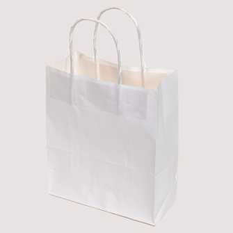 Geschenktaschen 20er Set 21x18x8cm weiss 110g/m2 Kraftpapier