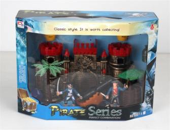 Spielset Piraten mit Festung 10tlg 36x25.5x14cm