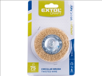 Rundb&#252;rste aus Messingdraht 75mm Extol Craft