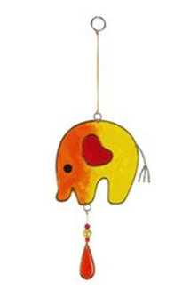Suncatcher Elefant orange 9.5x25cm