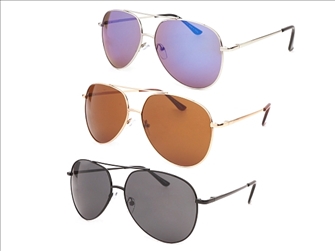 Sonnenbrille Unisex 3ass 6x schwarz, 3x braun, 3x verspiegelt