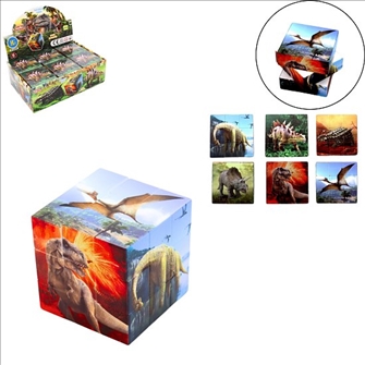 Geduldspiel Würfel Dinosaurier 5.7cm im Display