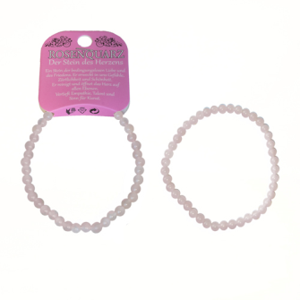 Naturedelstein Armband Rosenquarz 190x4mm