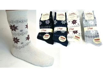 Socken Thermo Damen Kristall 4 Farben ass 2er Pack