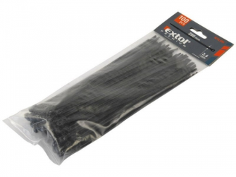 Kabelbinder 200x3.6mm 100Stck. schwarz Extol Premium