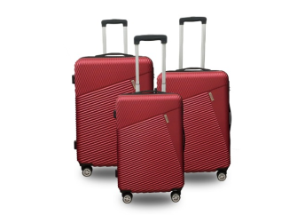 Hartschalen Koffer ABS 3-teilig rot ETERNITY 55x35x22cm 65x41x26cm 75x47x29cm