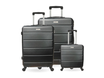 Hartschalen Koffer mit klein f&#252;r Easy Jet ABS 3-teilig schwarz