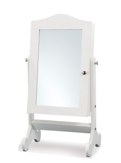 Spiegelschr&#228;nkchen weiss 28x20x55cm MDF
