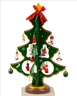 Weihnachtsbaum grün 25x15.5cm Holz