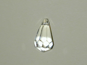 Kristallglas Eiszapfen 20x11mm bleihaltig