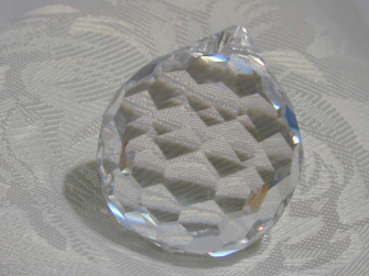 Kristallglas Kugel 50mm Sechseck-Facetten Bleifrei