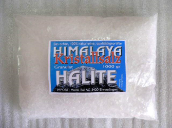 Himalaya-Speisesalz Halite Granulat im 1kg PE-Beutel