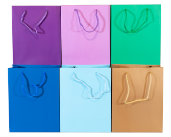 Geschenktasche 23x18x10cm uni 6ass