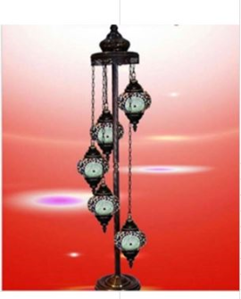 Lampe Mosaik stehend h132cm mit 5 Lampen T&#252;rkei