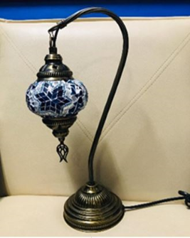 Lampe Mosaik Tischlampe h&#228;ngend h37cm Diam. 10cm T&#252;rkei ass