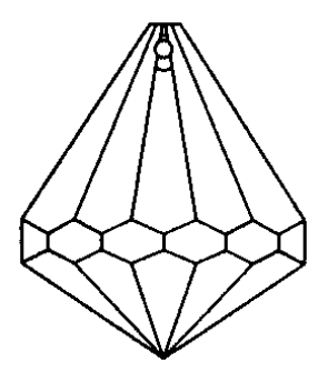 Kristallglas Diamant 40mm zum H&#228;ngen