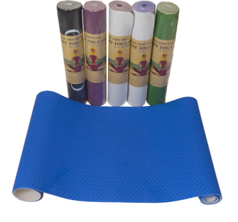 Yogamatte zweifarbig TPE 180x58cm Dicke 5mm zufällig ass
