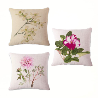 Kissen gefüllt 45x45cm Blumen zufällig assortiert