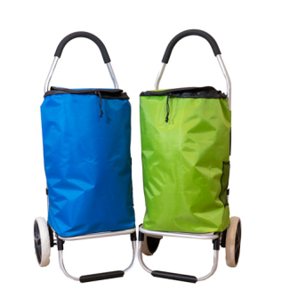 Einkaufswagen m. Aluminiumgestelle 99x43x31cm 42L max 40kg hellgr&#252;n blau 2ass
