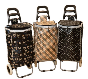 Einkaufswagen 98x34x27cm Katzen, Rauten, Herzen 3ass