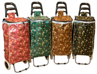 Einkaufswagen 100x35x27cm Blumenwiese 4ass