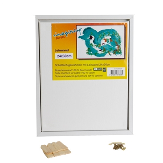 Floating canvas MDF weiss 24x30cm