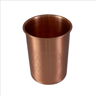 Becher Kupfer h9cm d7.2cm Blume des Lebensdekor INDIEN