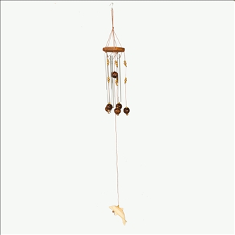 Windspiel 70cm Holz und Aluminium, BALI