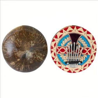 Instrument Karimba 14cm bemalt Kokosnuss, BALI