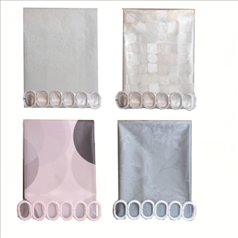 Duschvorhang 180x200cm PEVA  zufällig assortiert 4ass