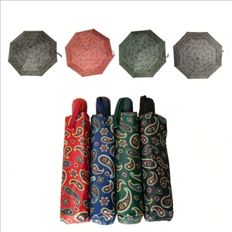 Taschenregenschirm automatisch Paisley Daimeter 100cm 320g 4ass
