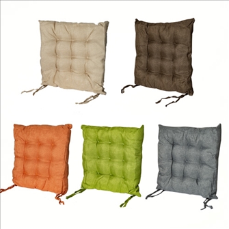 Stuhlkissen uni Polyester/Baumwolle 36x36cm 5ass