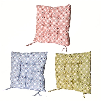 Stuhlkissen geblümt 4ass Polyester 36x36cm