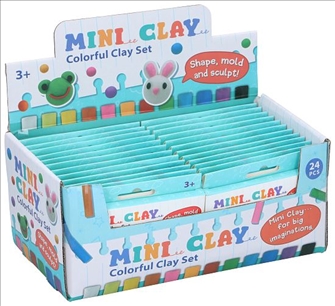 Knetmasse mini 12tlg 9cm 24Stk im Dispay