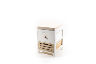 M&#246;bel mit Kissen und 2 Schubladen 31x33x45cm Holz