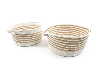 Korb Seilkorb mit Griffen 2ass 38x18cm