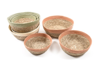 Korb 3er Set rund 30x12cm 26x10cm 22x8cm